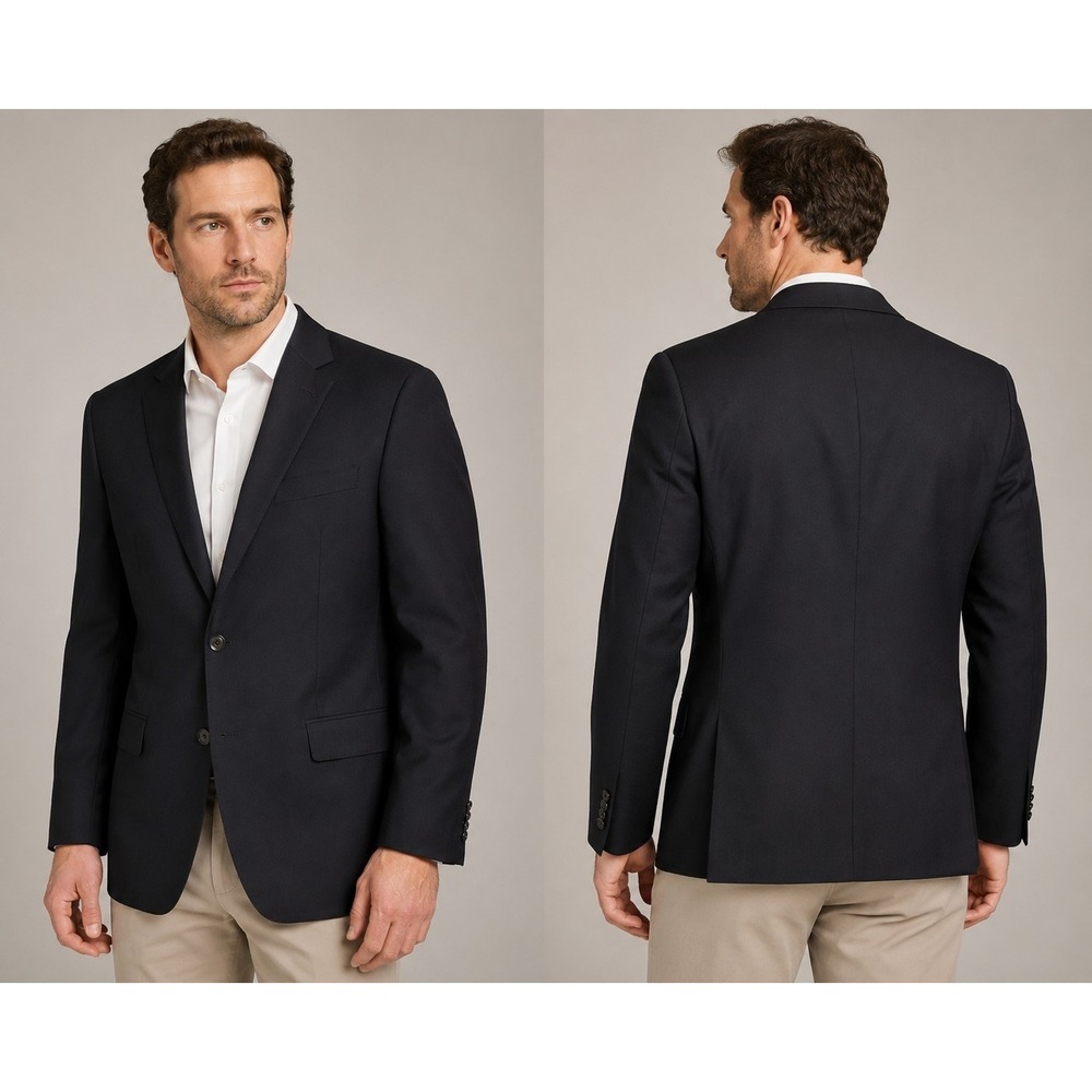 Madison Men's Black 2 Button Sport Coat Blazer Jacket Size 40R Classic Fit